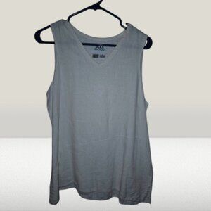 Vintage - 🌼White FLAX Tank Vest Size Medium Sailor Collar